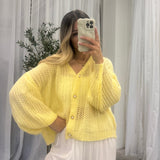 Feiner Lochstrick Cardigan