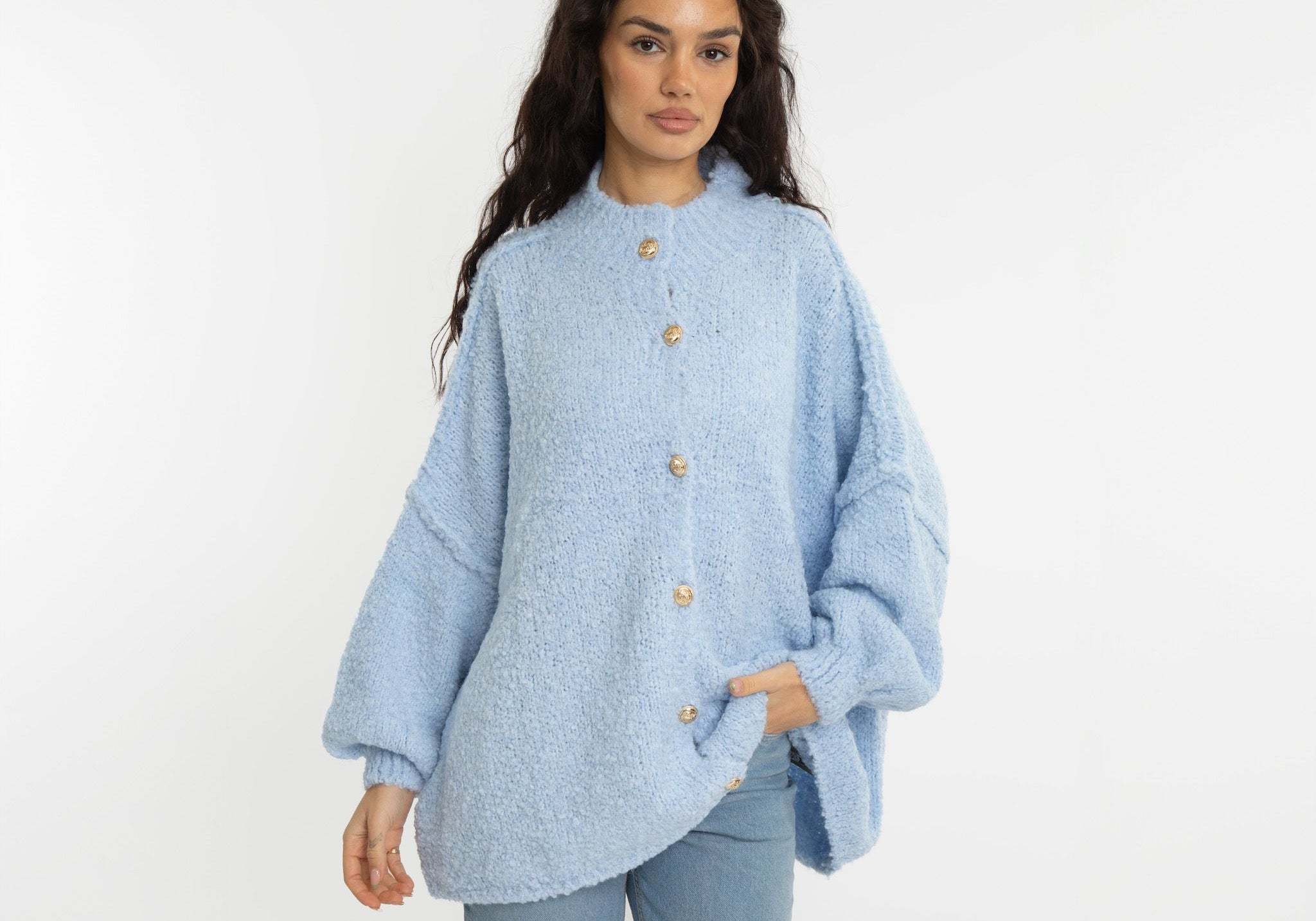 Bouclé Oversized Cardigan "CozyGlam"