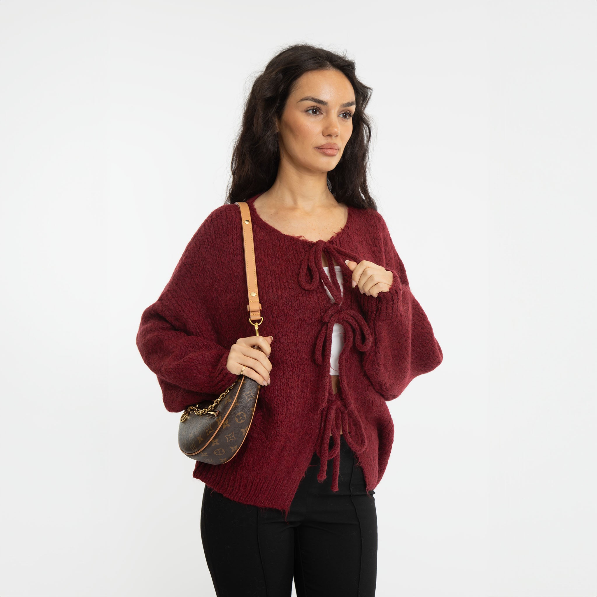 Oversized Cardigan mit Schleifen