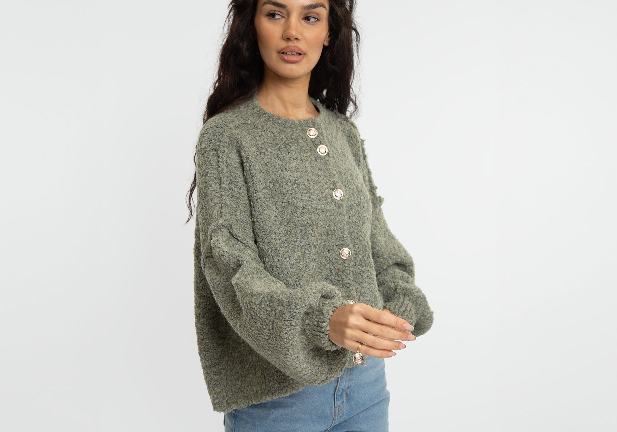 Bouclé Oversized Cardigan Short "CozyGlam"