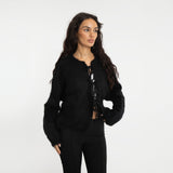 Oversize Mohair Cardigan mit Schleifen