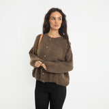 Oversize Mohair Cardigan mit Knöpfen