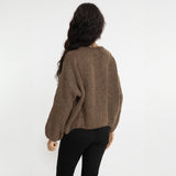 Oversize Mohair Cardigan mit Knöpfen