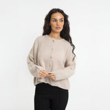 Oversize Mohair Cardigan mit Knöpfen