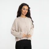 Oversize Mohair Cardigan mit Knöpfen
