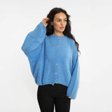 Oversize Mohair Cardigan mit Knöpfen