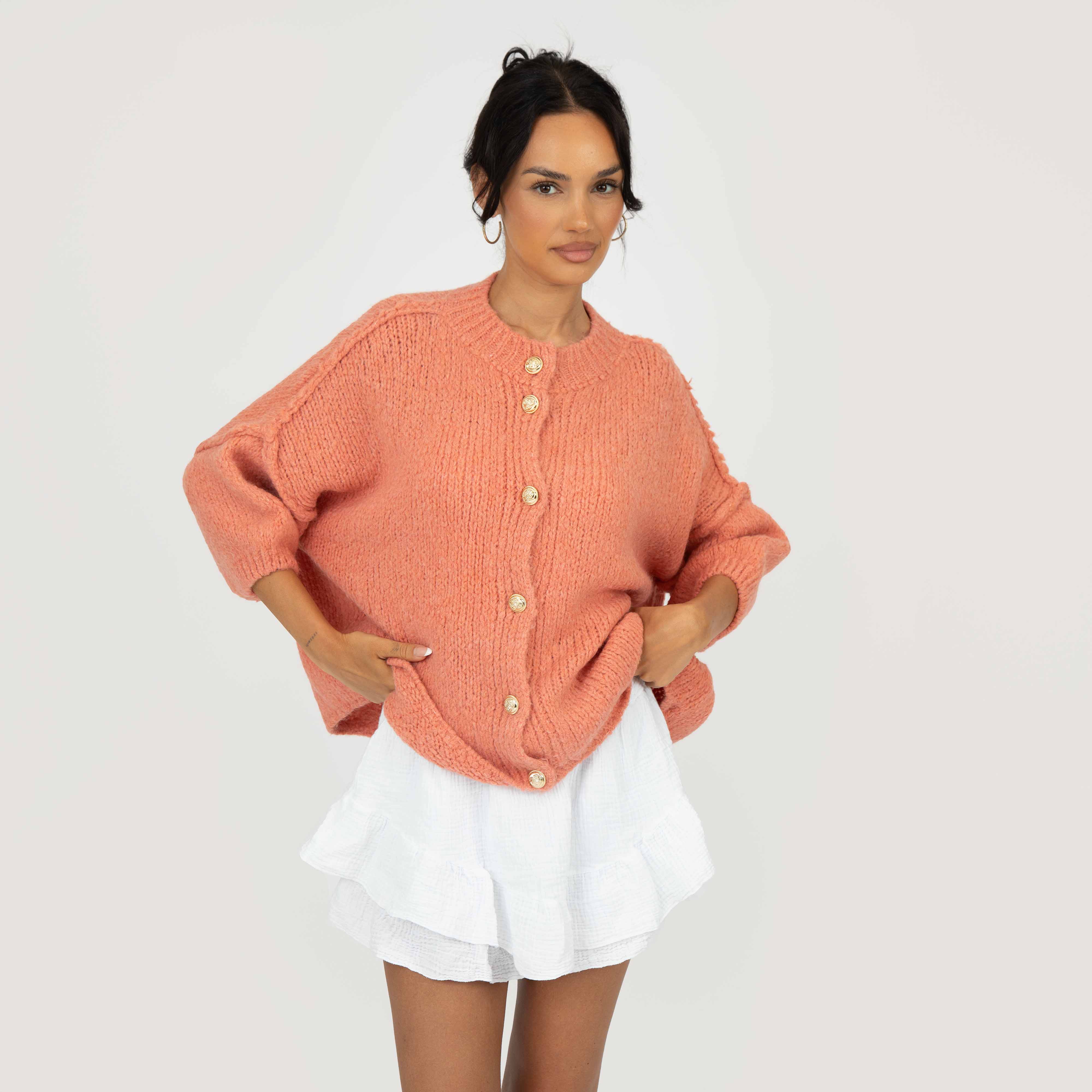 CozyGlam Kurzarm Cardigan
