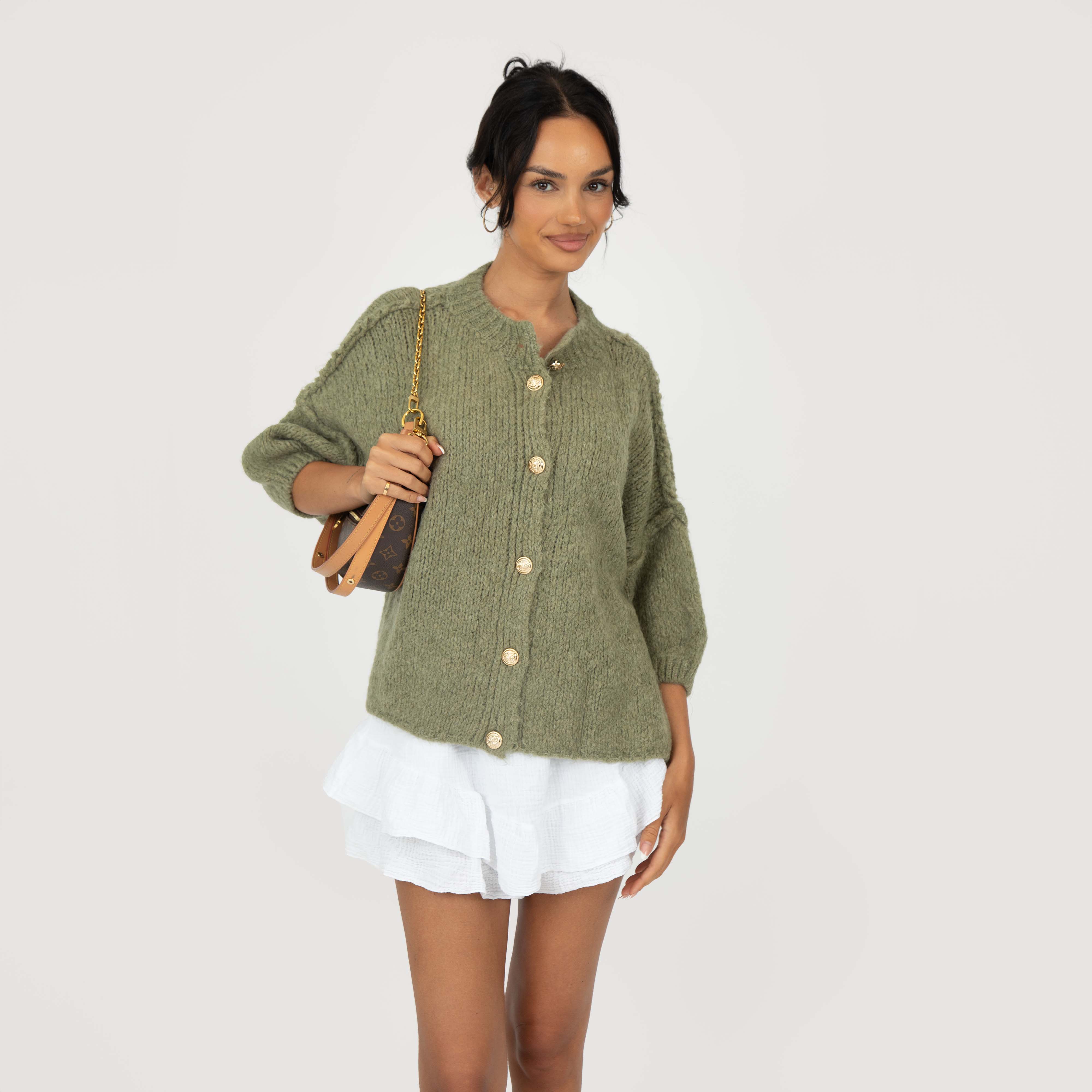 CozyGlam Kurzarm Cardigan