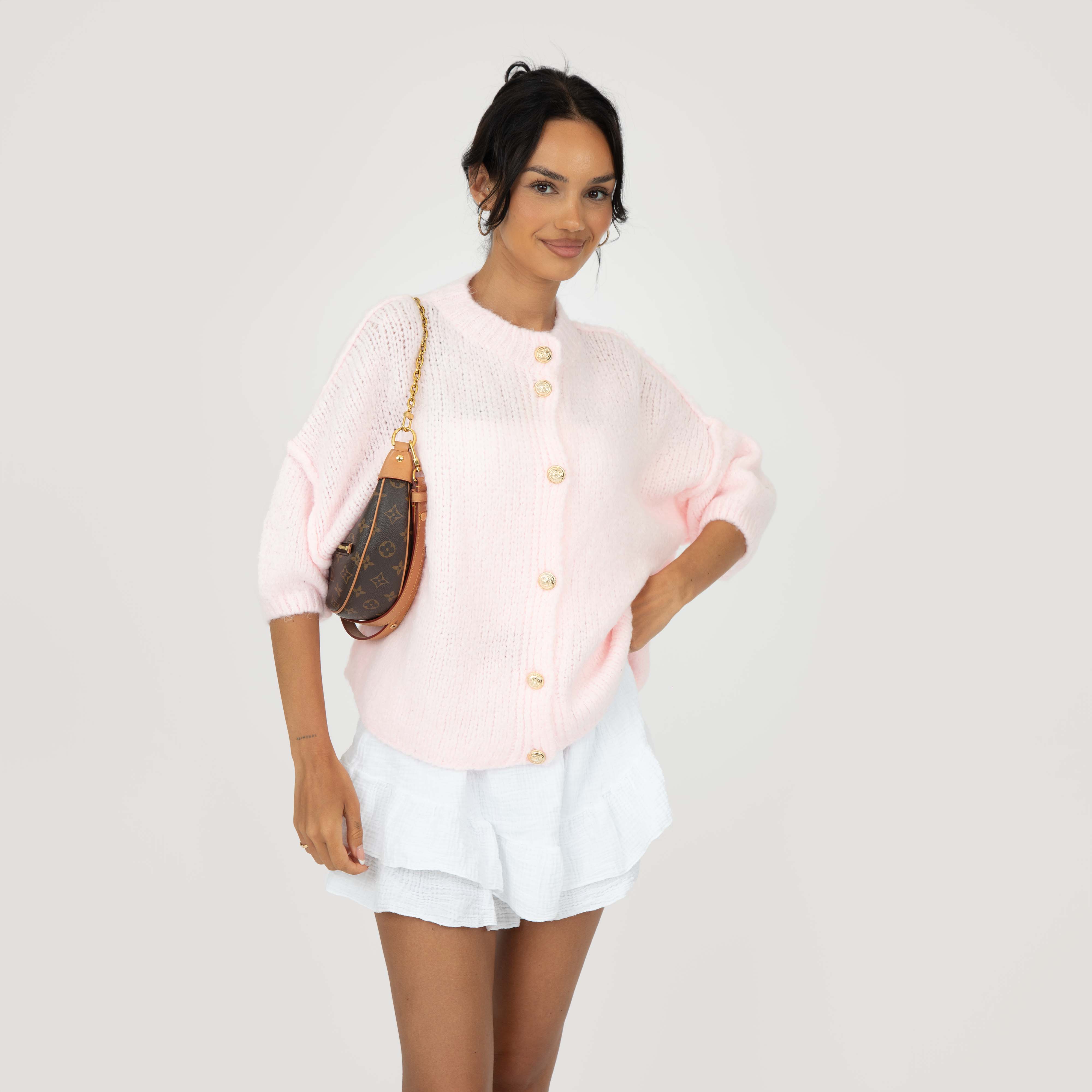 CozyGlam Kurzarm Cardigan