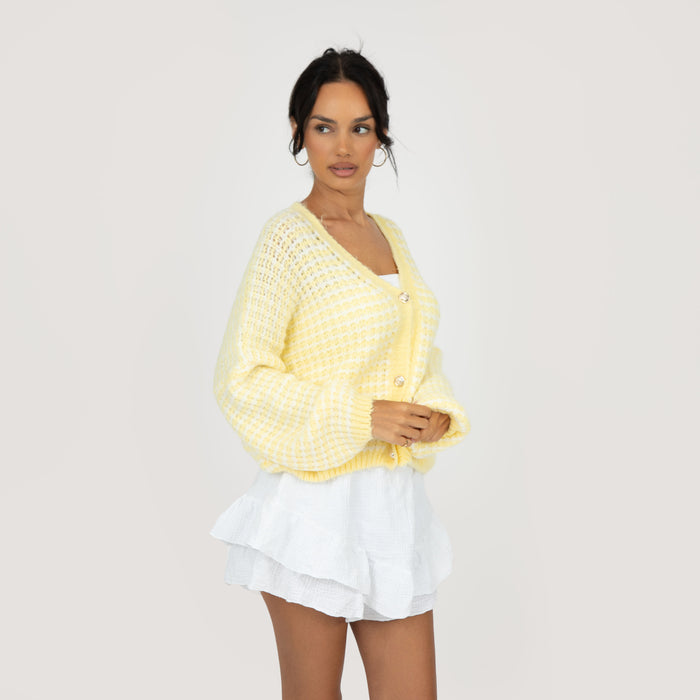 Oversize Waffelstrick Cardigan