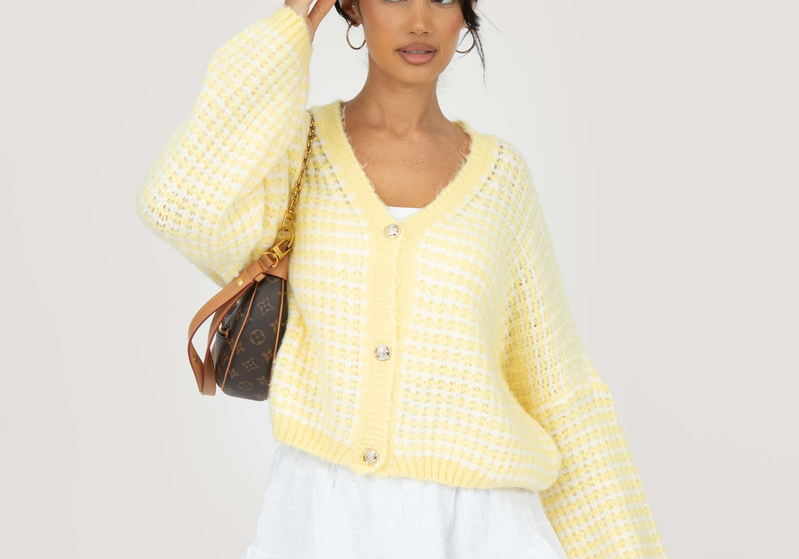 Oversize Waffelstrick Cardigan