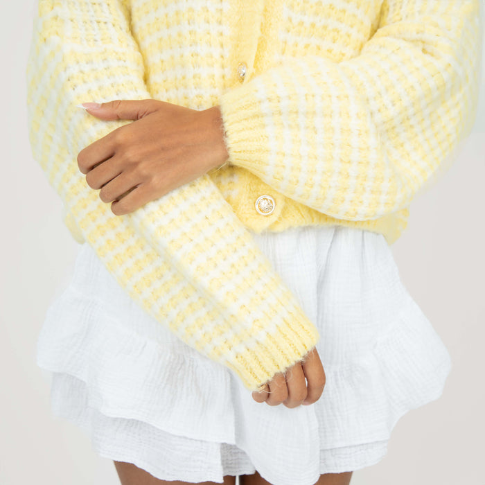 Oversize Waffelstrick Cardigan