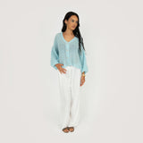 Feiner Lochstrick Cardigan