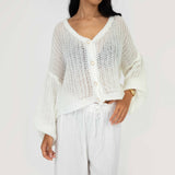 Feiner Lochstrick Cardigan