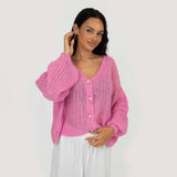 Feiner Lochstrick Cardigan