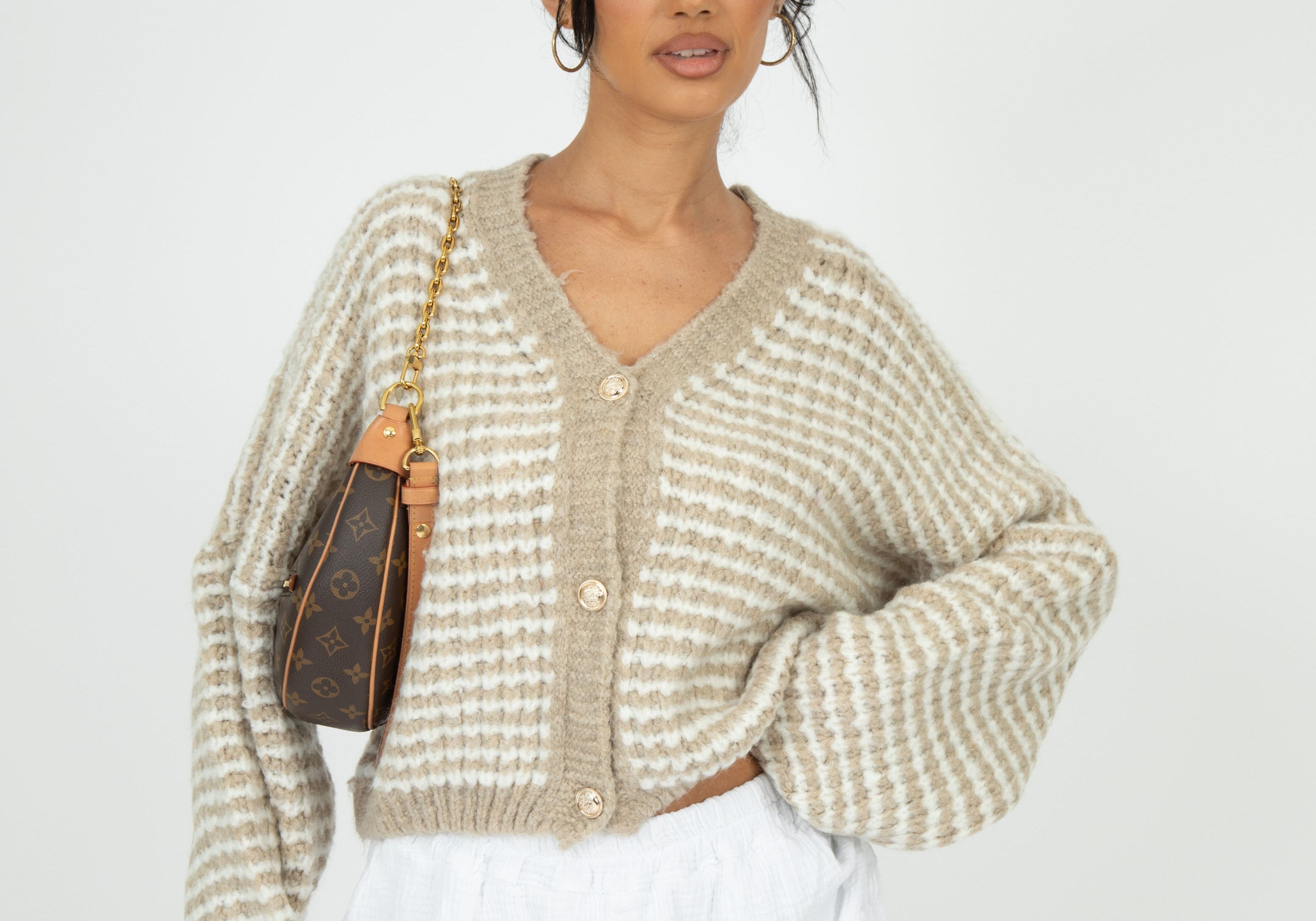 Oversize Waffelstrick Cardigan