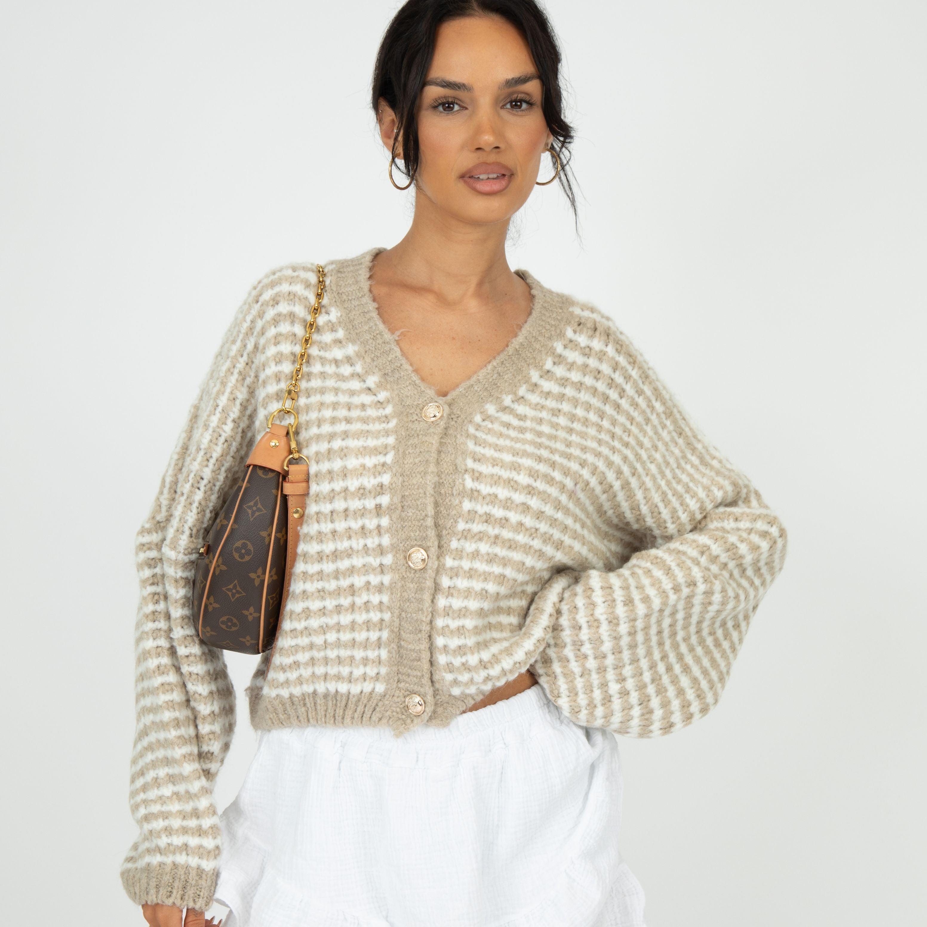 Oversize Waffelstrick Cardigan