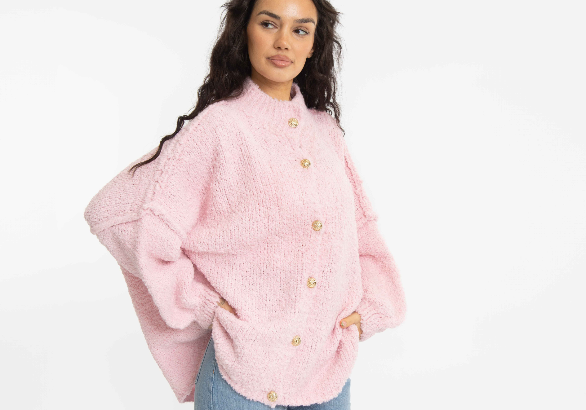 Bouclé Oversized Cardigan "CozyGlam"