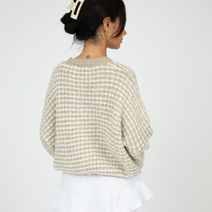 Oversize Waffelstrick Cardigan