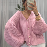 Feiner Lochstrick Cardigan