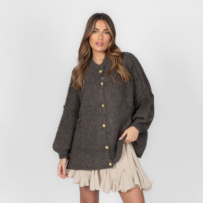 Bouclé Oversized Cardigan 