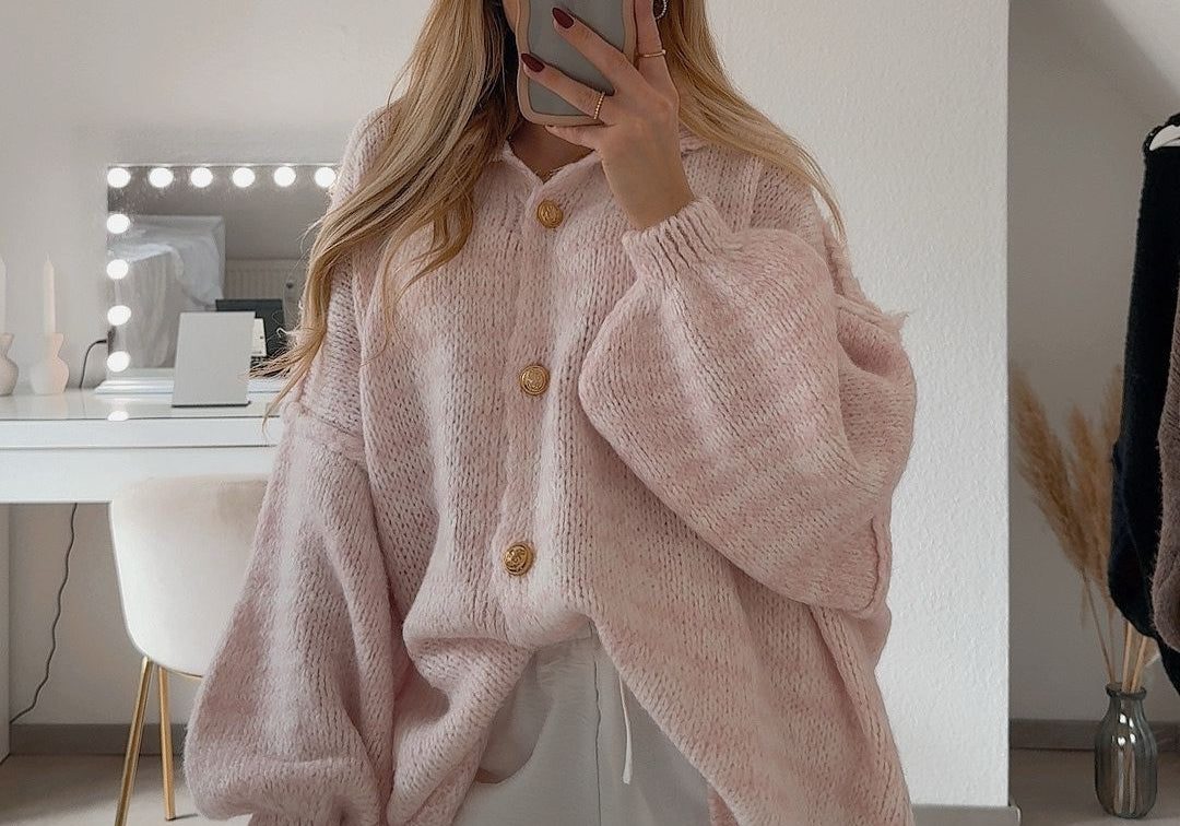 Oversized Cardigan CozyGlam "BiColor"