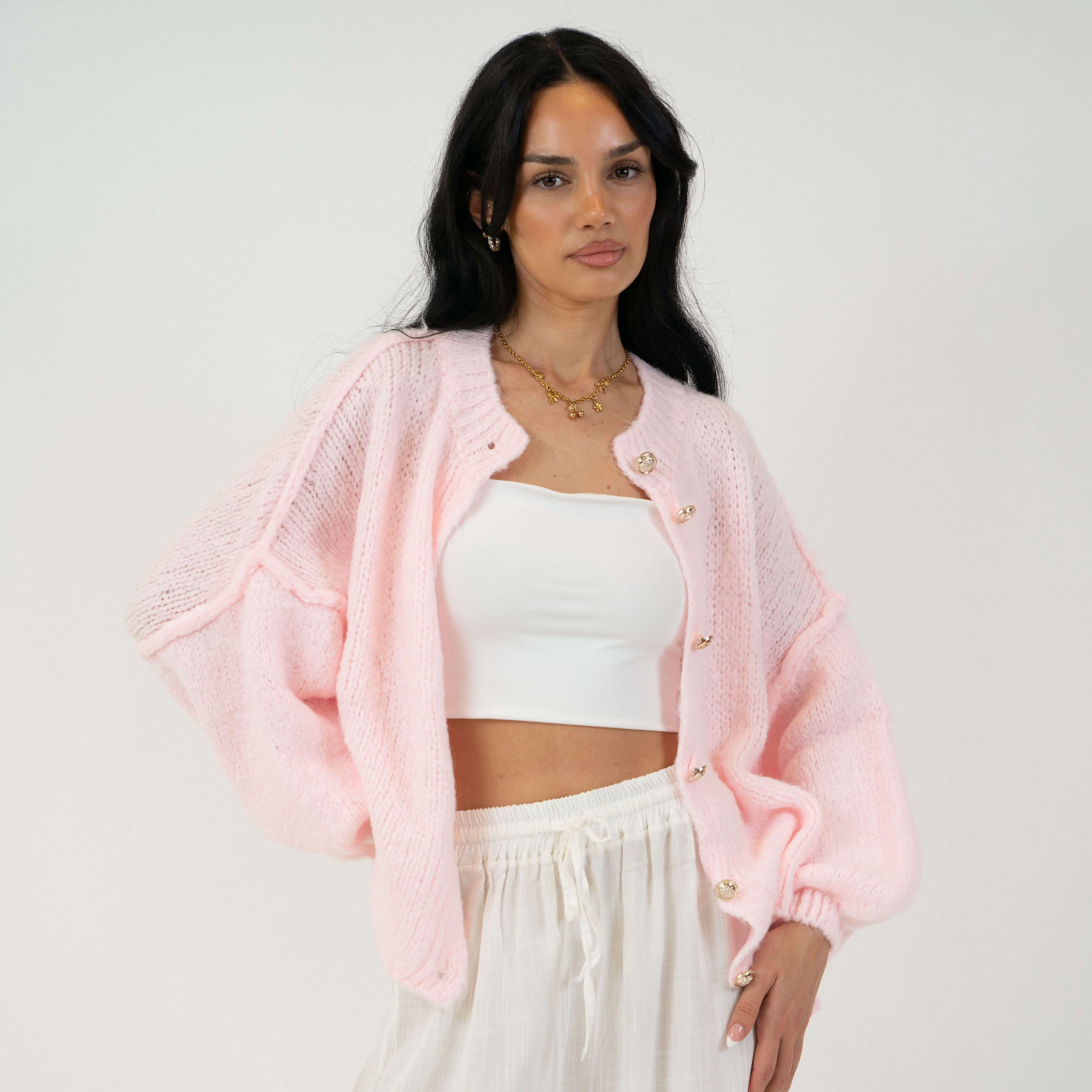 Oversized Cardigan Short "CozyGlam"