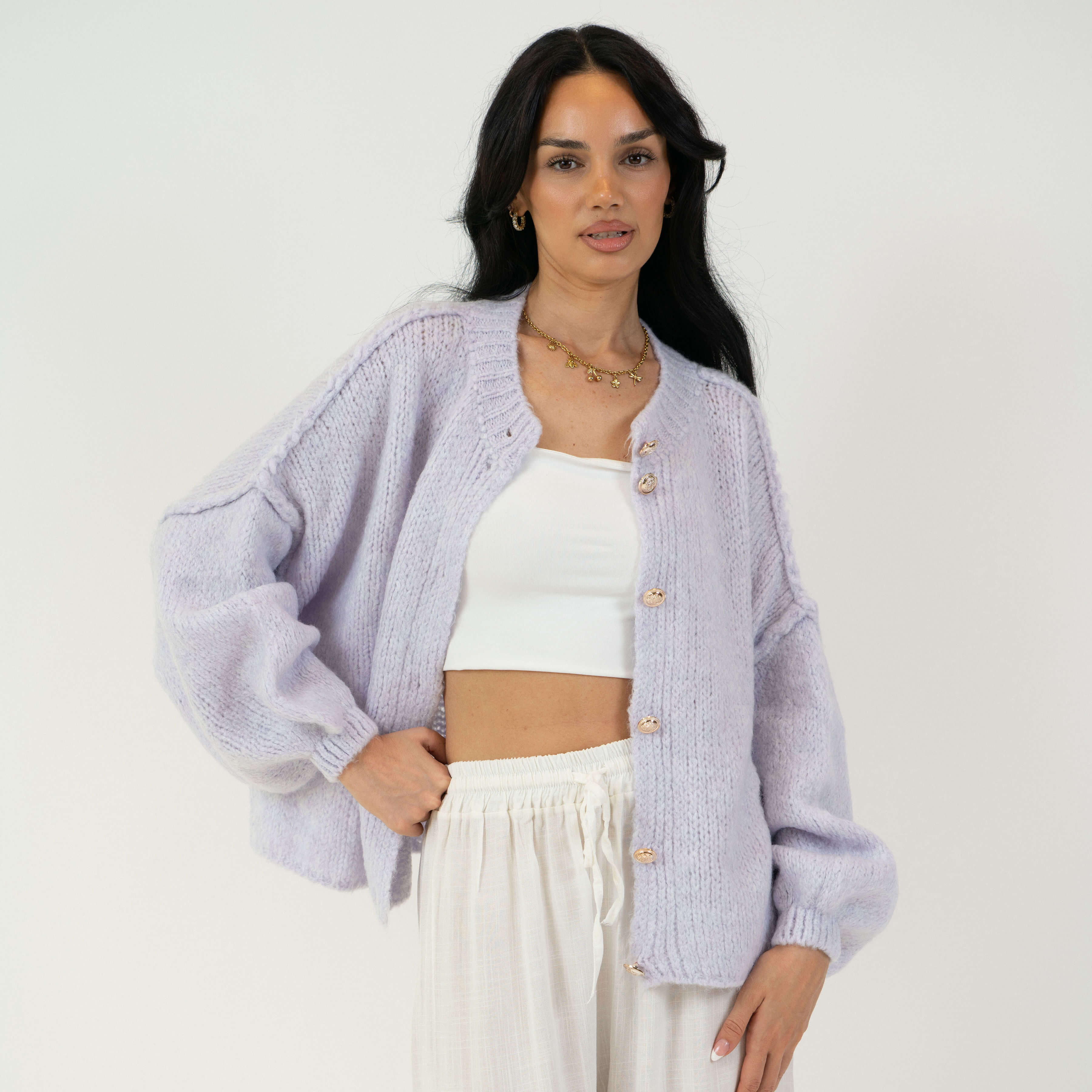 Oversized Cardigan Short "CozyGlam"