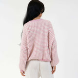 Oversize Waffelstrick Cardigan
