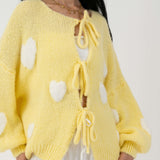Herz Schleifen Cardigan
