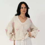 Oversize Mini Schleifen Cardigan