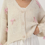Oversize Mini Schleifen Cardigan