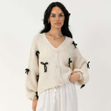 Oversize Mini Schleifen Cardigan
