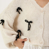 Oversize Mini Schleifen Cardigan
