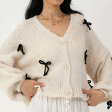 Oversize Mini Schleifen Cardigan