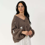 Oversize Mini Schleifen Cardigan
