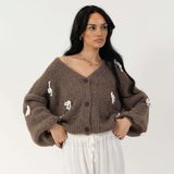 Oversize Mini Schleifen Cardigan