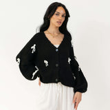 Oversize Mini Schleifen Cardigan