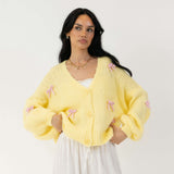 Oversize Mini Schleifen Cardigan