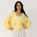 Oversize Mini Schleifen Cardigan