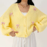 Oversize Mini Schleifen Cardigan