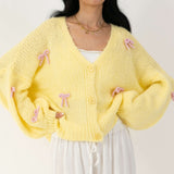 Oversize Mini Schleifen Cardigan