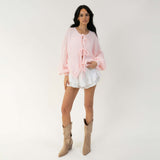 Oversized Cardigan mit Schleifen