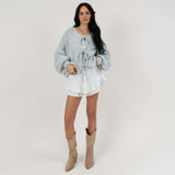 Oversized Cardigan mit Schleifen