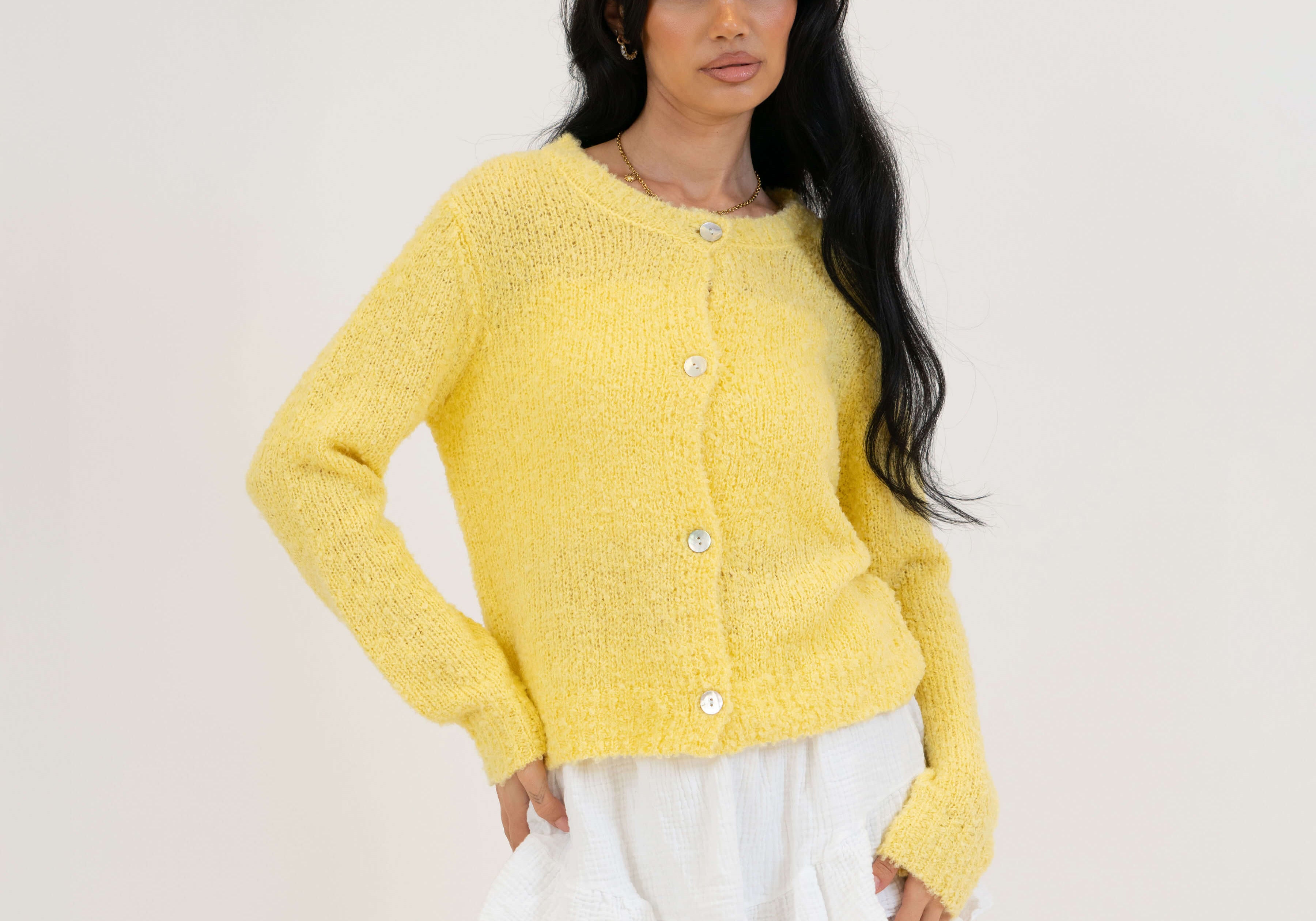 Bouclé Strickcardigan