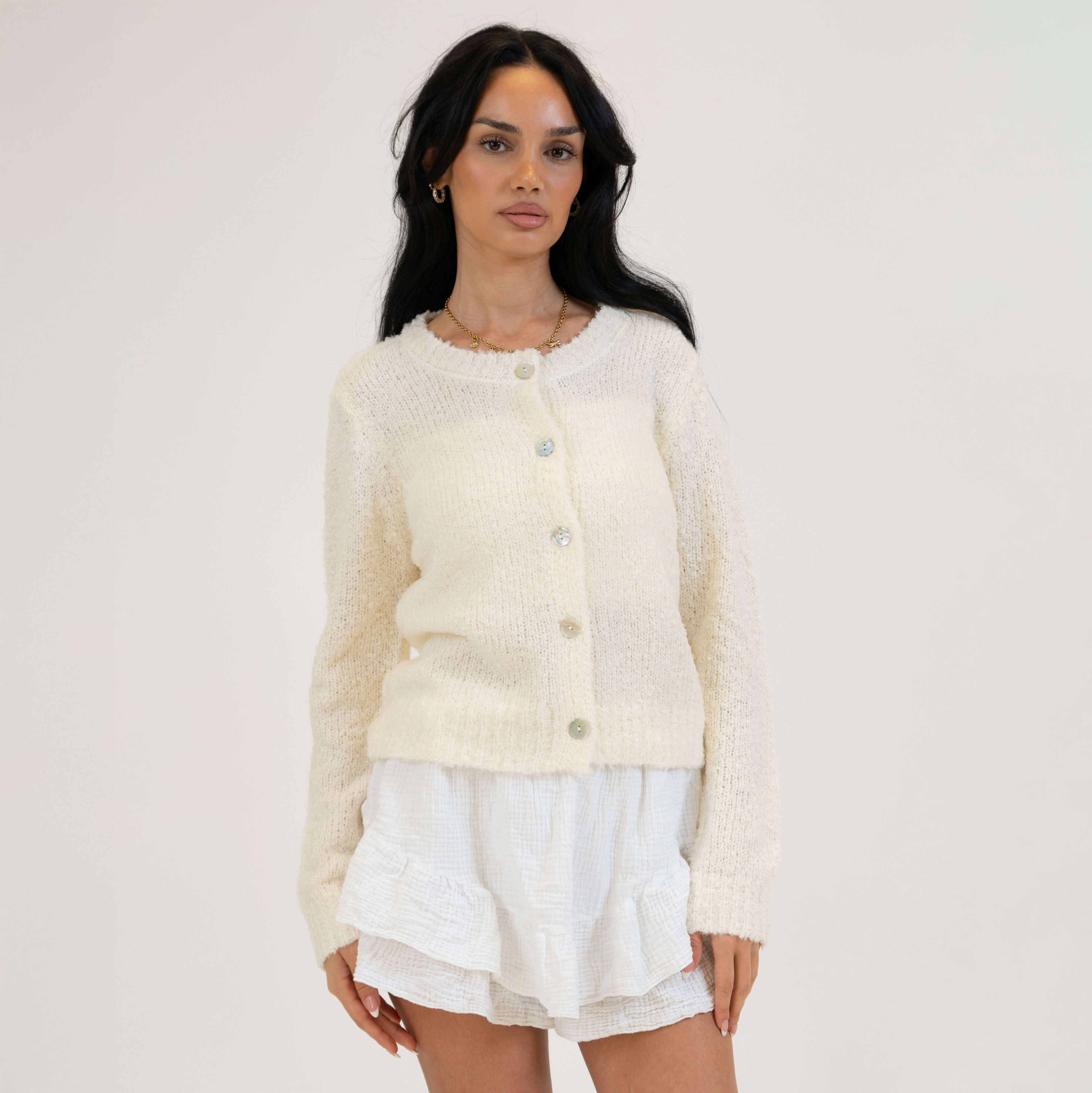 Bouclé Strickcardigan