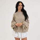 Oversize-Pullover mit Schleifenärmeln