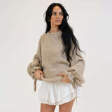 Oversize-Pullover mit Schleifenärmeln
