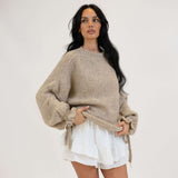 Oversize-Pullover mit Schleifenärmeln