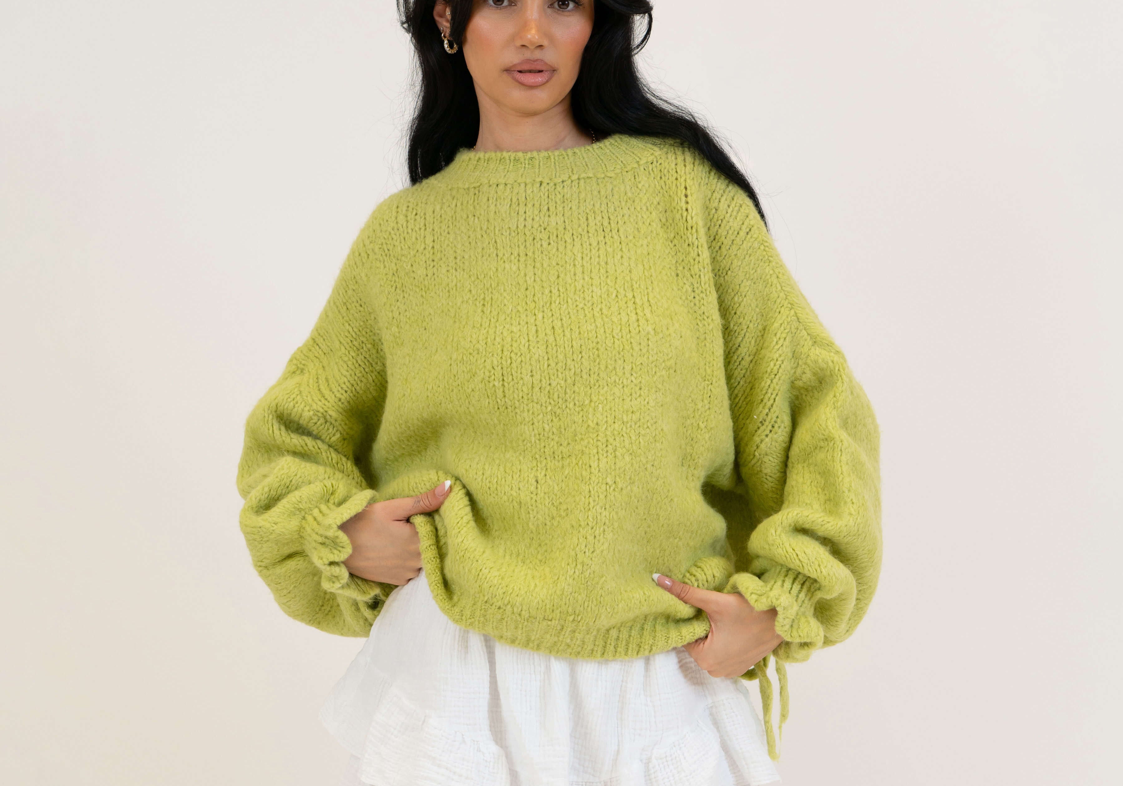 Oversize-Pullover mit Schleifenärmeln